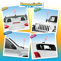 HappyBalls Pink Breast Cancer Awareness Ribbon Car Antenna Topper / Mirror Dangler / Auto Dashboard Accessory