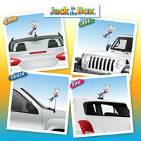 Jack in the Box Winter Scarf & Ear Muffs Antenna Topper / Dashboard Buddy (Auto Accessory)