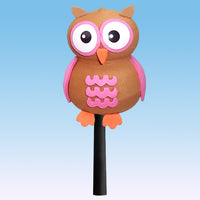 Tenna Tops Pink Owl Car Antenna Topper / Auto Mirror Dangler / Cute Dashboard Accessory