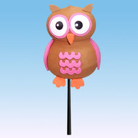 Tenna Tops Pink Owl Car Antenna Topper / Auto Mirror Dangler / Cute Dashboard Accessory