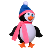 Tenna Tops Penguin Car Antenna Topper / Mirror Dangler / Cute Dashboard Accessory (Pink/Blue) (Fat Stubby Antenna)