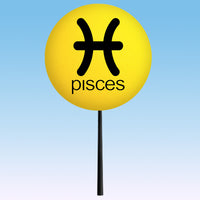 HappyBalls Birth Sign - Pisces Car Antenna Topper / Mirror Dangler / Auto Dashboard Accessory