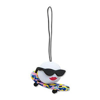 Coolballs "Cool Skate Chick" Skateboarder Car Antenna Topper / Mirror Dangler / Auto Dashboard Accessory (Multi-Color Board)