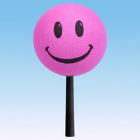 ..HappyBalls Happy Smiley Face Car Antenna Topper / Auto Dashboard Accessory (Pink)