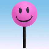 ..HappyBalls Happy Smiley Face Car Antenna Topper / Auto Dashboard Accessory (Pink)