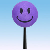 ..HappyBalls Happy Smiley Face Car Antenna Topper / Auto Dashboard Accessory (Purple)
