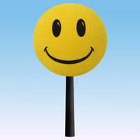 ...HappyBalls Happy Smiley Face Car Antenna Topper / Auto Dashboard Buddy (Yellow)