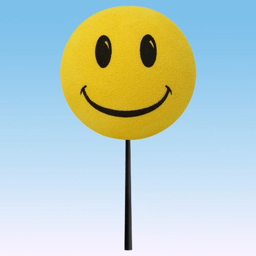 ...HappyBalls Happy Smiley Face Car Antenna Topper / Auto Dashboard Buddy (Yellow)