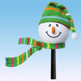 Tenna Tops Snowman Winter Hat & Scarf Car Antenna Topper (Green)