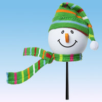 Tenna Tops Snowman Winter Hat & Scarf Car Antenna Topper (Green)