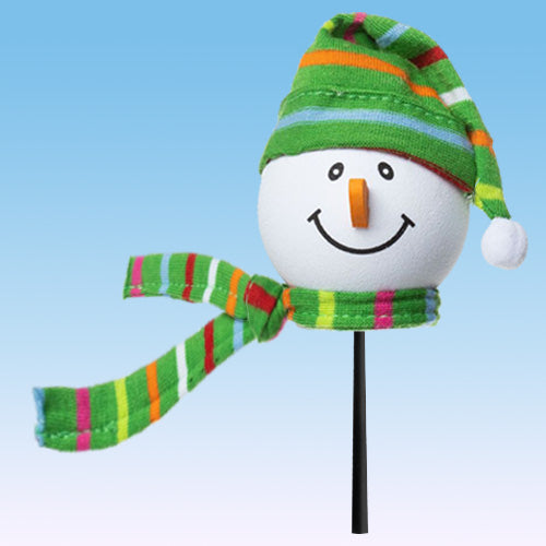 Tenna Tops Snowman Winter Hat & Scarf Car Antenna Topper / Auto Dashboard Accessory (Green)