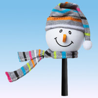 Tenna Tops Snowman Winter Hat & Scarf Car Antenna Topper / Auto Dashboard Accessory (Grey)