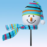 Tenna Tops Snowman Winter Hat & Scarf Car Antenna Topper / Auto Dashboard Accessory (Baby Blue)