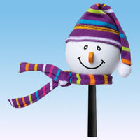 Tenna Tops Snowman Winter Hat & Scarf Car Antenna Topper / Auto Dashboard Accessory (Purple)