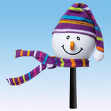Tenna Tops Snowman Winter Hat & Scarf Car Antenna Topper / Auto Dashboard Accessory (Purple)