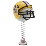 LSU Tigers Helmet Head Car Antenna Topper / Desktop Bobble Buddy (White Smiley) (College Football)