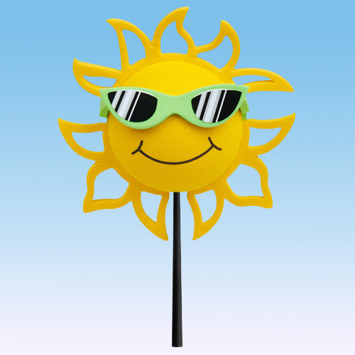 Coolballs California Sunshine Car Antenna Topper / Mirror Dangler / Auto Dashboard Accessory (Green Shades)
