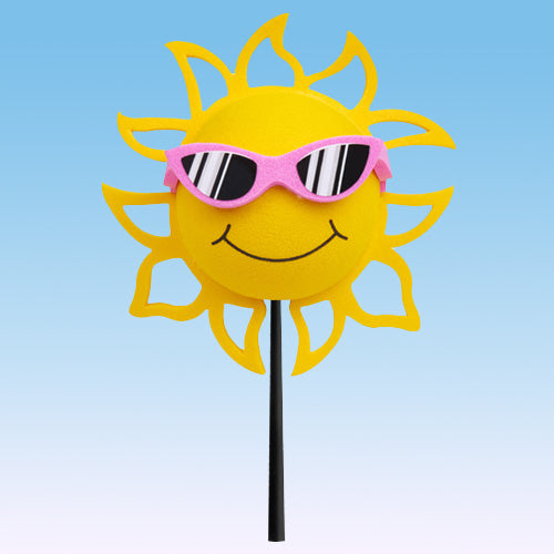 Coolballs California Sunshine Car Antenna Topper / Mirror Dangler / Cute Dashboard Accessory (Pink Shades)