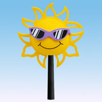 Coolballs California Sunshine Car Antenna Topper / Mirror Dangler / Auto Dashboard Accessory (Purple Shades)