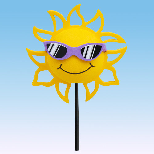 Coolballs California Sunshine Car Antenna Topper / Mirror Dangler / Auto Dashboard Accessory (Purple Shades)