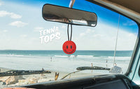 ..HappyBalls Happy Smiley Face Car Antenna Topper / Auto Dashboard Accessory (Red)