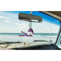 Tenna Tops Snowman Winter Hat & Scarf Car Antenna Topper / Auto Dashboard Accessory (Purple)