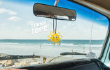 Tenna Tops Happy Florida Sunshine Car Antenna Topper / Mirror Dangler / Auto Dashboard Accessory