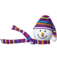 Tenna Tops Snowman Winter Hat & Scarf Car Antenna Topper / Auto Dashboard Accessory (Purple)