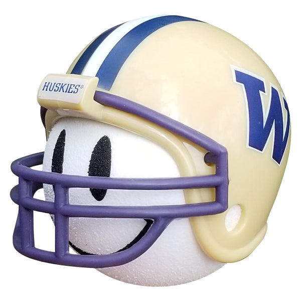 Washington Huskies Car Antenna Topper / Mirror Dangler / Auto Dashboard Buddy (College Football) (White Smiley)