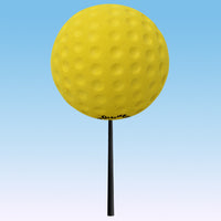 Coolballs "Cool Golf" Car Antenna Ball / Mirror Dangler / Auto Dashboard Accessory (Yellow)