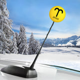 HappyBalls Birth Sign - Aries Car Antenna Topper / Mirror Dangler / Auto Dashboard Accessory