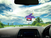 Coolballs Cool Jester Car Antenna Topper / Mirror Dangler / Auto Dashboard Buddy
