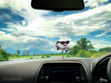Coolballs "Cool Skate Chick" Skateboarder Car Antenna Topper / Mirror Dangler / Auto Dashboard Accessory (Multi-Color Board)