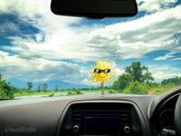 Coolballs California Sunshine Car Antenna Topper / Mirror Dangler / Dashboard Buddy (B&W Shades)