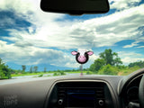 Tenna Tops "Milkshake" the Cow Car Antenna Topper / Mirror Dangler / Cute Dashboard Accessory