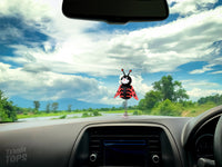 Tenna Tops "Lucky" Ladybug Car Antenna Topper / Auto Mirror Dangler / Cute Dashboard Accessory (3.5" Height)