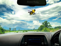 HappyBalls Happy Bee Car Antenna Topper / Auto Mirror Dangler / Cute Dashboard Accessory