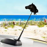 Coolballs Black Horse Car Antenna Topper / Mirror Dangler / Dashboard Accessory