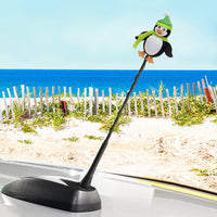 Tenna Tops Cute Penguin Car Antenna Topper / Cute Dashboard Accessory (Green)
