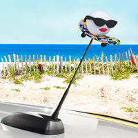 Coolballs "Cool Skate Chick" Skateboarder Car Antenna Topper / Mirror Dangler / Auto Dashboard Accessory (Multi-Color Board)