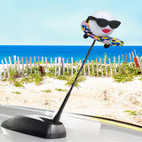 Coolballs "Cool Skate Chick" Skateboarder Car Antenna Topper / Mirror Dangler / Auto Dashboard Accessory (Multi-Color Board)