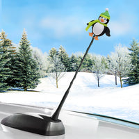 Tenna Tops Cute Penguin Car Antenna Topper / Cute Dashboard Accessory (Green)