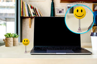 ...HappyBalls Happy Smiley Face Car Antenna Topper / Auto Dashboard Buddy (Yellow)