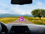 Tenna Tops Cute Frog Car Antenna Topper / Mirror Dangler / Cute Dashboard Accessory (Purple)