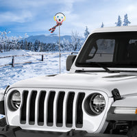 Jack in the Box Winter Scarf & Ear Muffs Antenna Topper / Dashboard Buddy (Auto Accessory)