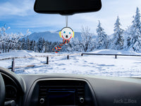 Jack in the Box Winter Scarf & Ear Muffs Antenna Topper / Dashboard Buddy (Auto Accessory)