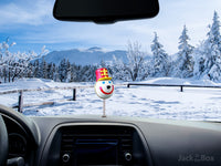 Jack in the Box Nutcracker Car Antenna Topper / Mirror Dangler / Dashboard Buddy