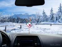Jack in the Box Reindeer Car Antenna Topper / Mirror Dangler / Auto Dashboard Buddy