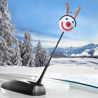 Jack in the Box Reindeer Car Antenna Topper / Mirror Dangler / Auto Dashboard Buddy