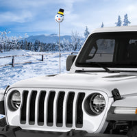 Jack in the Box Snowman Car Antenna Topper / Mirror Dangler / Dashboard Buddy (Auto Accessory)